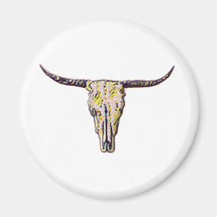 Longhornscull-Kunst Magnet