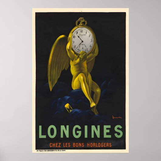 Longines-Uhrenplakat - Cappiello-Plakat Poster (Vorne)