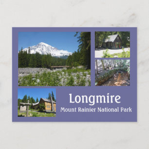 Longmire (Monte Rainier) Collage Postkarte