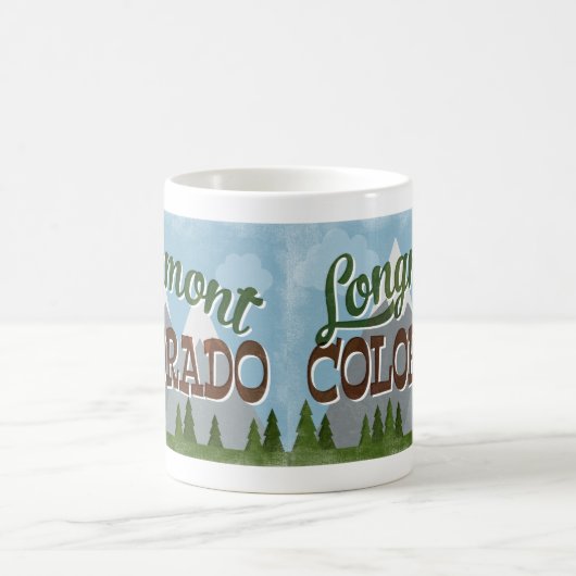 Longmont Colorado Snowy Mountains Kaffeetasse (Mittel)