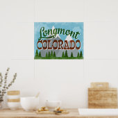 Longmont Colorado Snowy Mountains Poster (Küche)