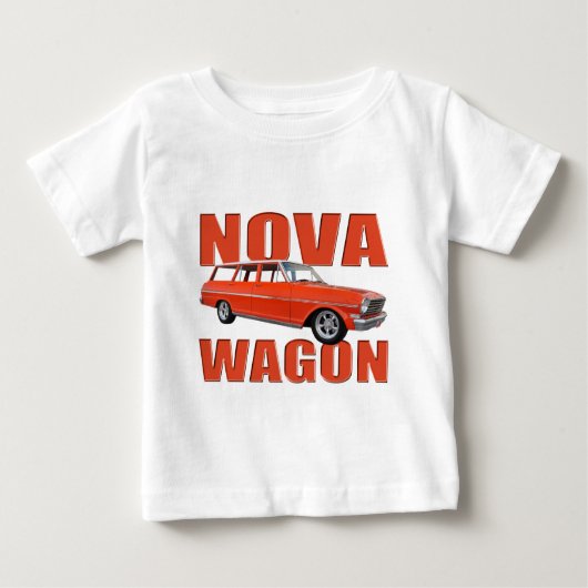 longroof Lastwagen des Novas 1963 rotes chevy II Baby T-shirt (Vorderseite)