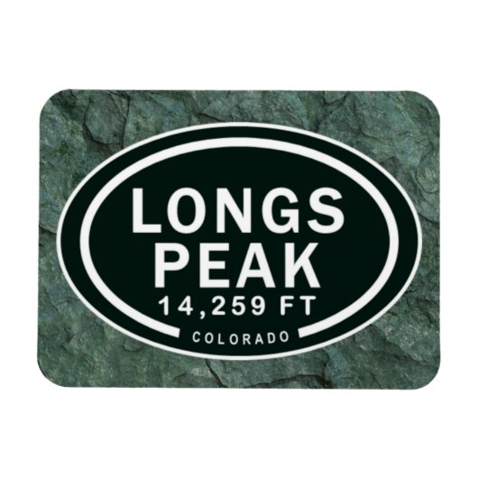 Longs Peak 14.259 FT Colorado Rocky Mountains Magnet (Horizontal)
