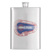 Longs Peak Climbing Carabiner Flachmann (Vorderseite)