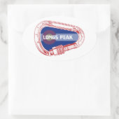 Longs Peak Climbing Carabiner Ovaler Aufkleber (Tasche)