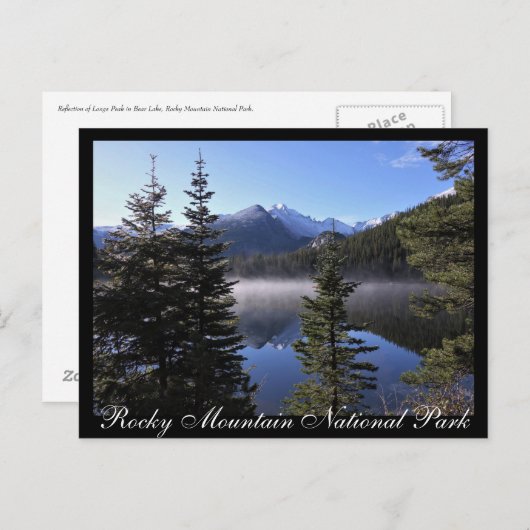 Longs Peak im Bären Lake Rocky Mountain Postkarte (Vorne/Hinten)