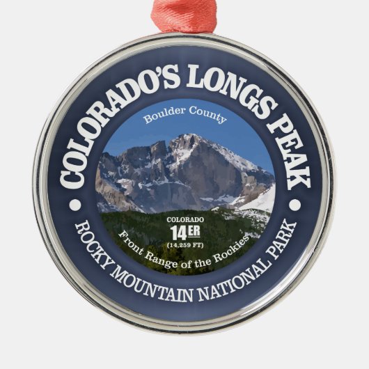 Longs Peak Ornament Aus Metall (Vorne)