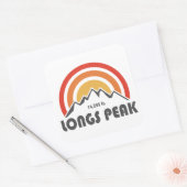 Longs Peak Quadratischer Aufkleber (Umschlag)