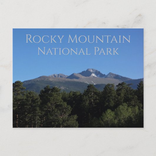 Longs Peak Rocky Mountain Nationalpark Colorado Postkarte (Vorderseite)