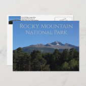 Longs Peak Rocky Mountain Nationalpark Colorado Postkarte (Vorne/Hinten)