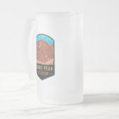 Longs Peak Rocky Mountain Nationalpark Mattglas Bierglas (Vorderseite Links)