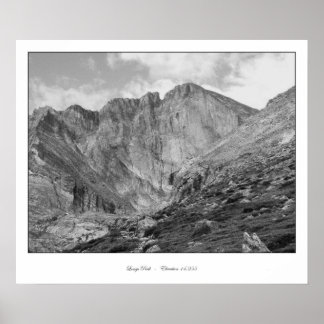 Longs Peak Schöner, rauer Rocky Mountain Poster