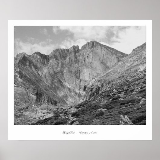 Longs Peak Schöner, rauer Rocky Mountain Poster (Vorne)