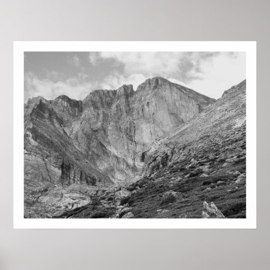 Longs Peak Schöner, rauer Rocky Mountain Poster (Vorne)