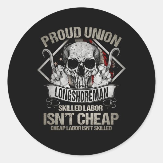Longshore auf der Rückseite Runder Aufkleber (Vorderseite)