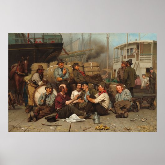 Longshoremen's Noon - John Brown Fine Art Poster (Vorne)