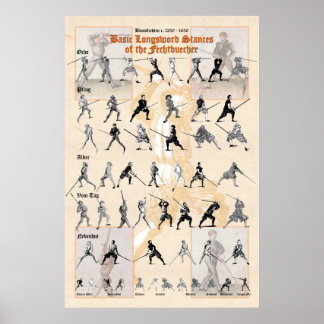 Longsword Blossfechten Poster