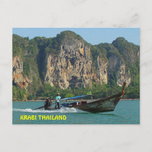 Longtail Boatman Krabi, Thailand Postcard Postkarte
