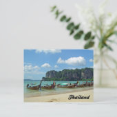 Longtail Boats Krabi Thailand Postcard Postkarte (Stehend Vorderseite)