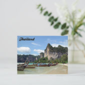 Longtail Boote Krabi Thailand Postkarte (Stehend Vorderseite)