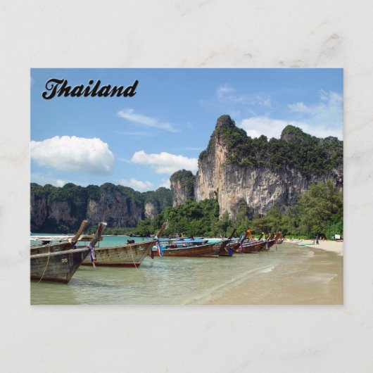 Longtail Boote Krabi Thailand Postkarte (Vorderseite)