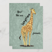 Longtime friends - with Giraffe image Feiertagskarte (Vorne/Hinten)