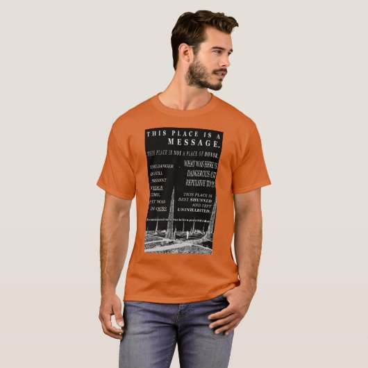 longtime nuclear waste warning messages T-Shirt (Vorne ganz)