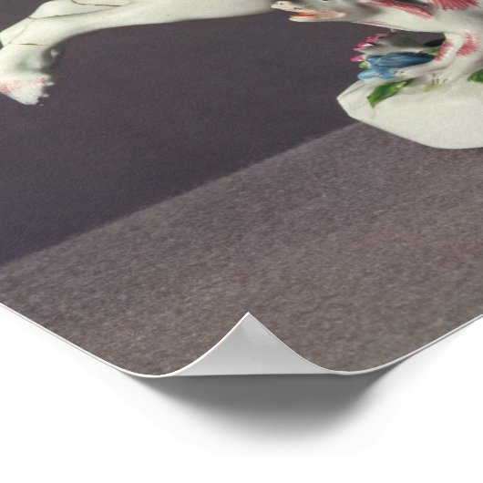 Longton Hall Figur Cupid Reiten Poster (Ecke)