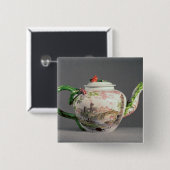 Longton Hall Teekanne, c.1755 Button (Vorne & Hinten)