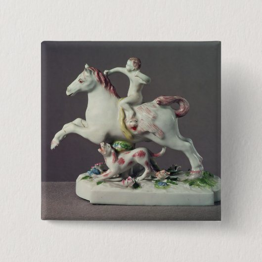 Longton Hall Zahl des Amors ein Pferd reiten Button (Vorderseite)