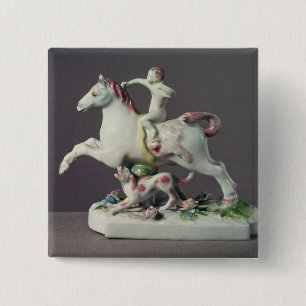 Longton Hall Zahl des Amors ein Pferd reiten Button