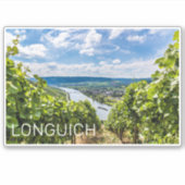 Longuich Moselle Vineyard Panorama Deutschland Aufkleber (Vorderseite)