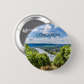 Longuich Moselle Vineyard Panorama Deutschland Button (Vorne & Hinten)