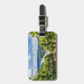 Longuich Moselle Vineyard Panorama Deutschland Gepäckanhänger (Vorderseite vertikal)