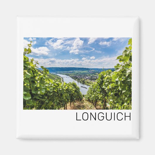 Longuich Moselle Vineyard Panorama Deutschland Magnet (Vorne)