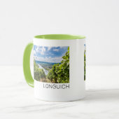 Longuich Moselle Vineyard Panorama Deutschland Tasse (Vorderseite Links)