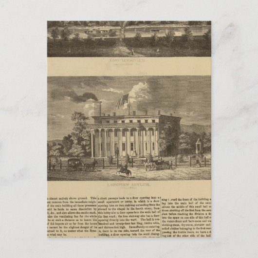 Longview Asylum, Ohio Postkarte (Vorderseite)