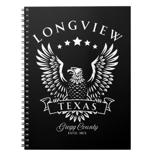 Longview Gregg Landkreis Texas Vintag Eagle Notizblock (Vorderseite)