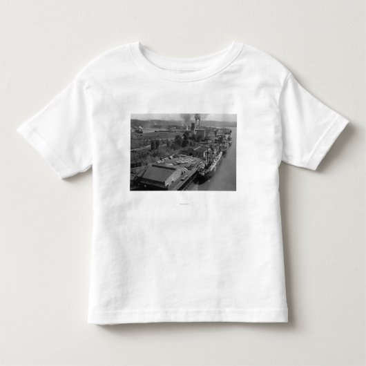 Longview, WA - Hafen-Ansicht von der Luft Kleinkind T-shirt (Vorderseite)