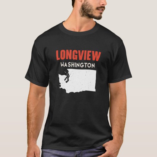 Longview Washington USA Staat America Travel Washi T-Shirt (Vorderseite)