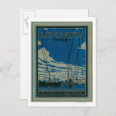 Longview, Washington Werbeplakat Postkarte (Vorne/Hinten)