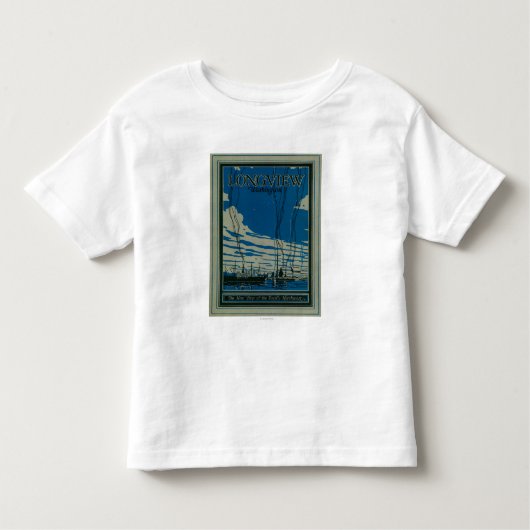 Longview, Washington-Werbungs-Plakat Kleinkind T-shirt (Vorderseite)