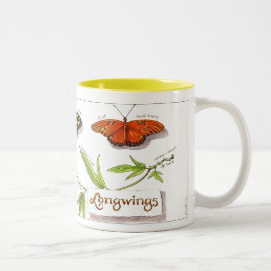Longwing Schmetterlings-Tasse Zweifarbige Tasse (Rechts)
