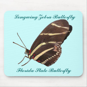 Longwing Zebra Butterfly von Florida Mousepad