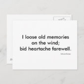 Loodierte Erinnerungen Postkarte (Vorne/Hinten)