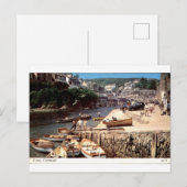 Looe Cornwall Antike Hafenboote Ansicht Postkarte (Vorne/Hinten)