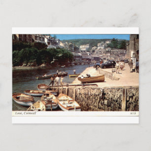 Looe Cornwall Antike Hafenboote Ansicht Postkarte