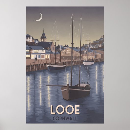 Looe Cornwall Reiseplakat Poster (Vorne)