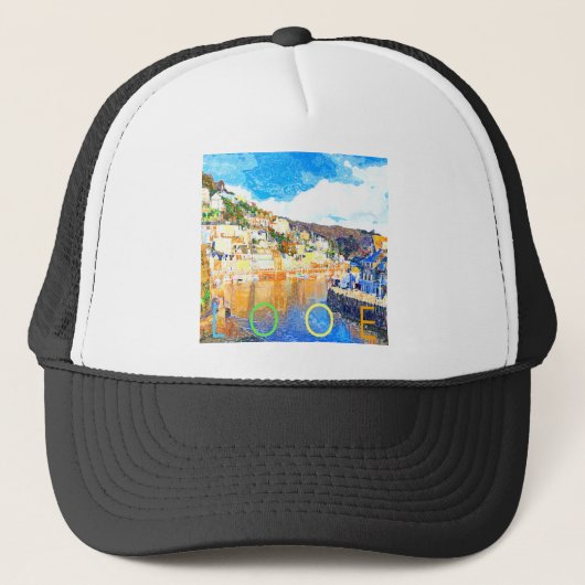 Looe - Cornwall UK Truckerkappe (Vorderseite)