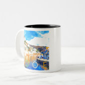Looe - Cornwall UK Zweifarbige Tasse (Vorderseite Links)